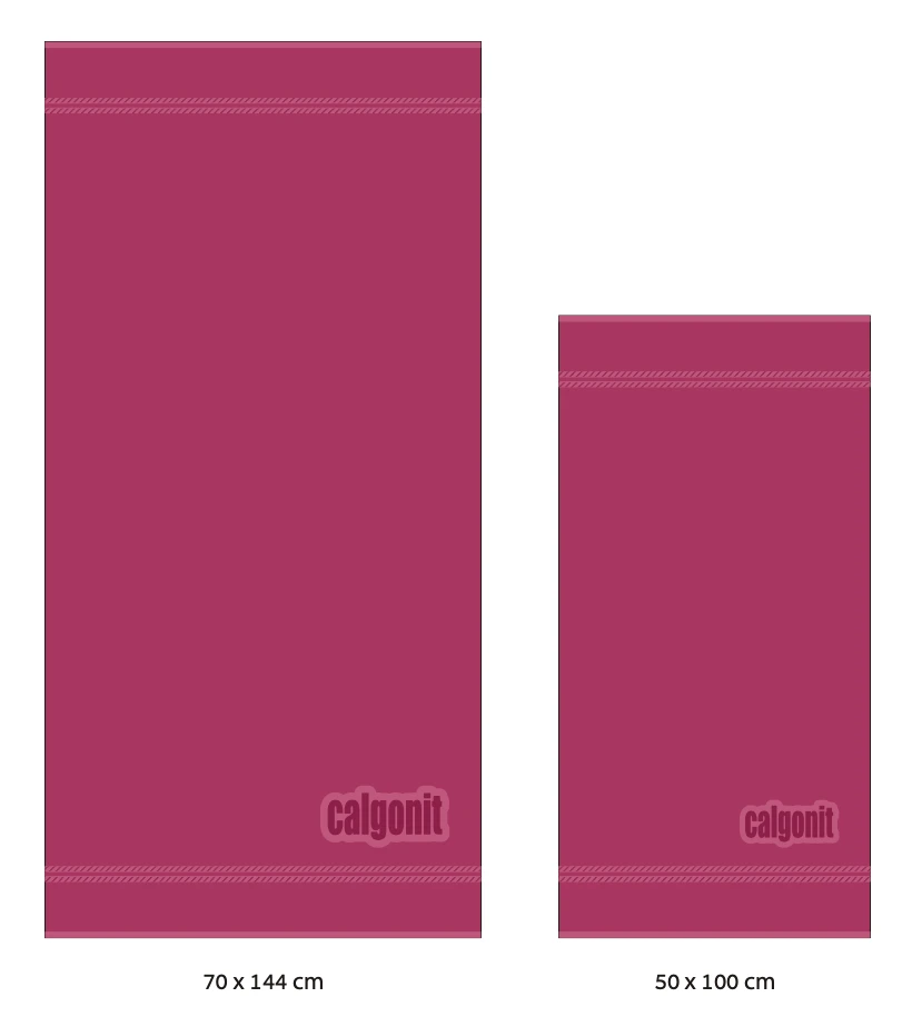 Design Entwurf für lila Handtücher von Calgonit